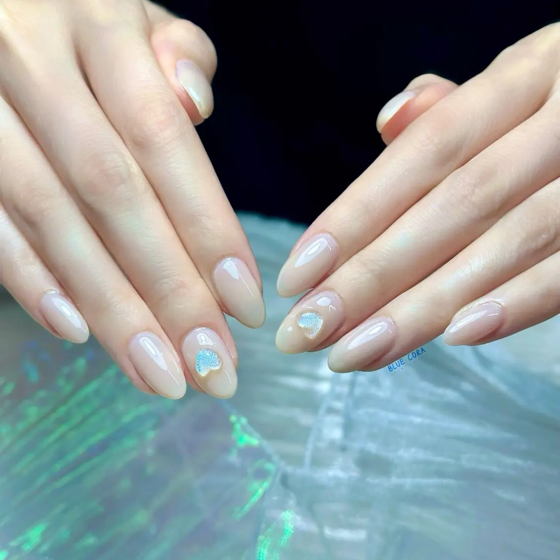 ネイル クリアネイル ハンドネイル ハンドケア BLUE CORAのネイルデザイン
