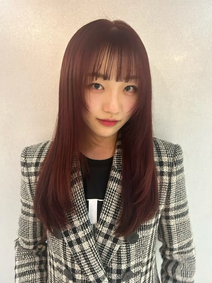 ロング カラー ブリーチ ダブルカラー ブリーチなしカラー 韓国ボブ/レイヤー ボブ/ EMIRIのヘアスタイル