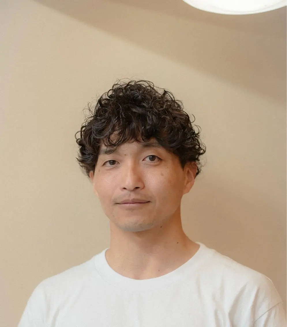 ミディアム カラー パーマ メンズ カット パーマ 🔗メンズサロン🔗 Kieのヘアスタイル
