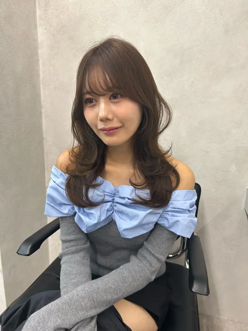 セミロング ヘアセット 🎀HARU/ボブ/ セット/暖色🫧のヘアスタイル