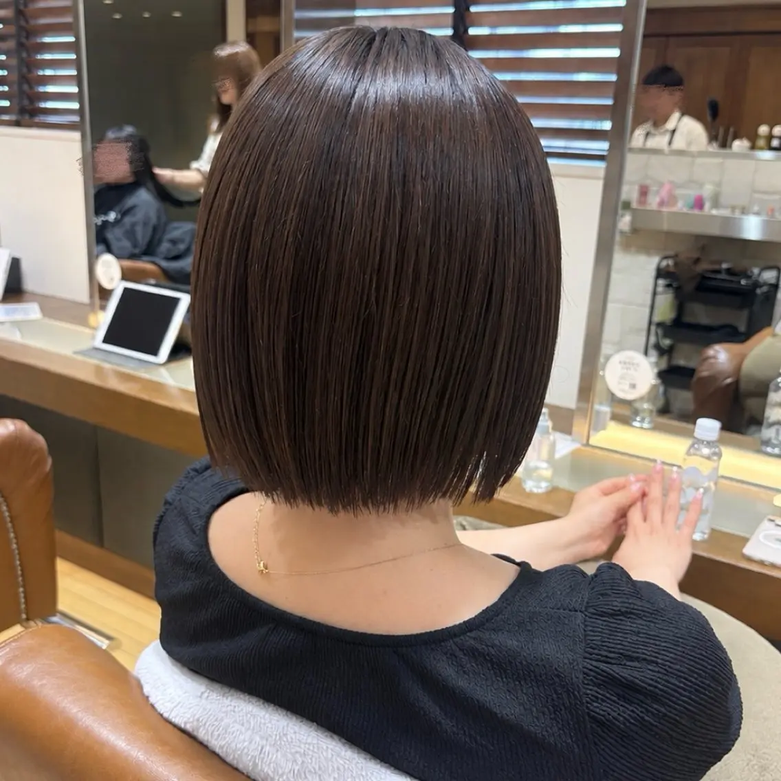 ショート カラー ブラウンカラー チョコレートブラウン ボブ カット ヘアカラー 顔まわり/透け感 カラー/青栁優🔆のヘアスタイル