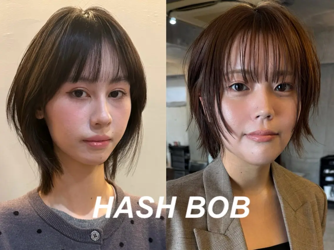 ミディアム ハッシュカット 似合わせカット カット ヘアカラー トリートメント レイヤーカット\ウル フ chinatsuのヘアスタイル