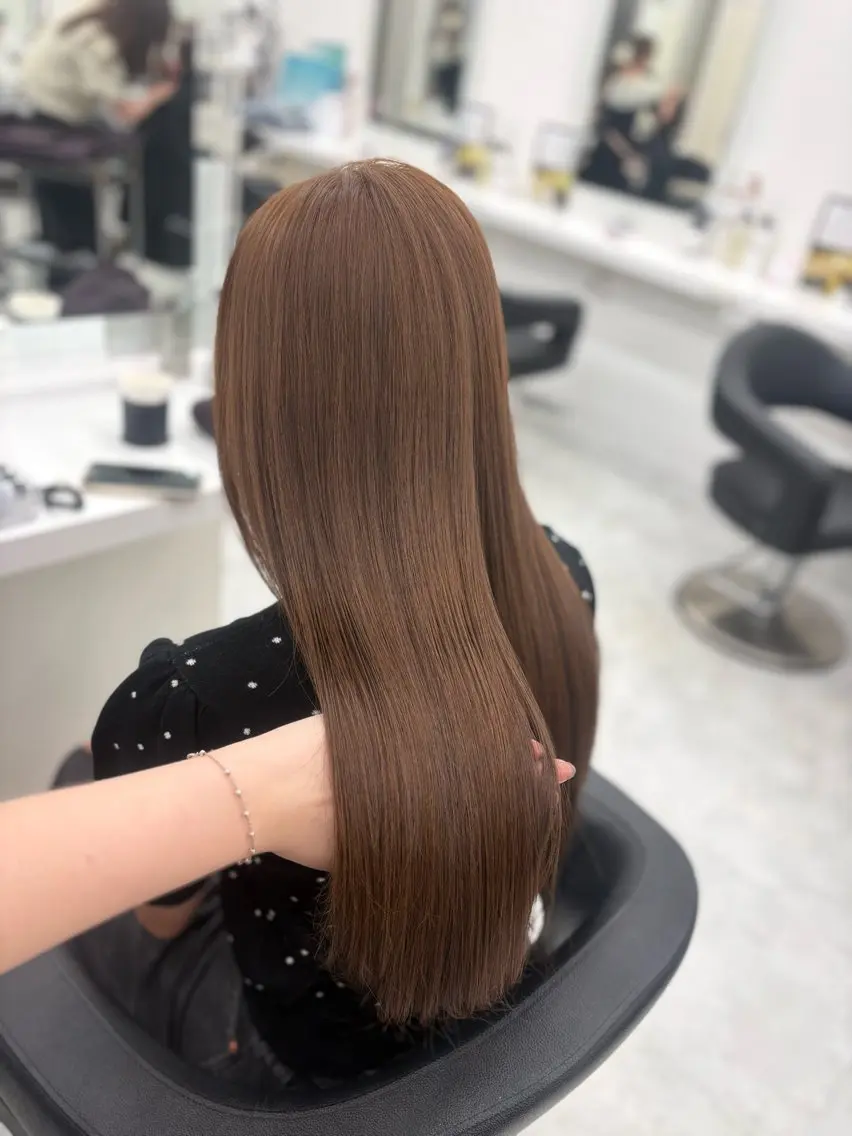 ロング カラー ヘアカラー ベージュ×レイヤー 🤎横浜/miu🤎のヘアスタイル