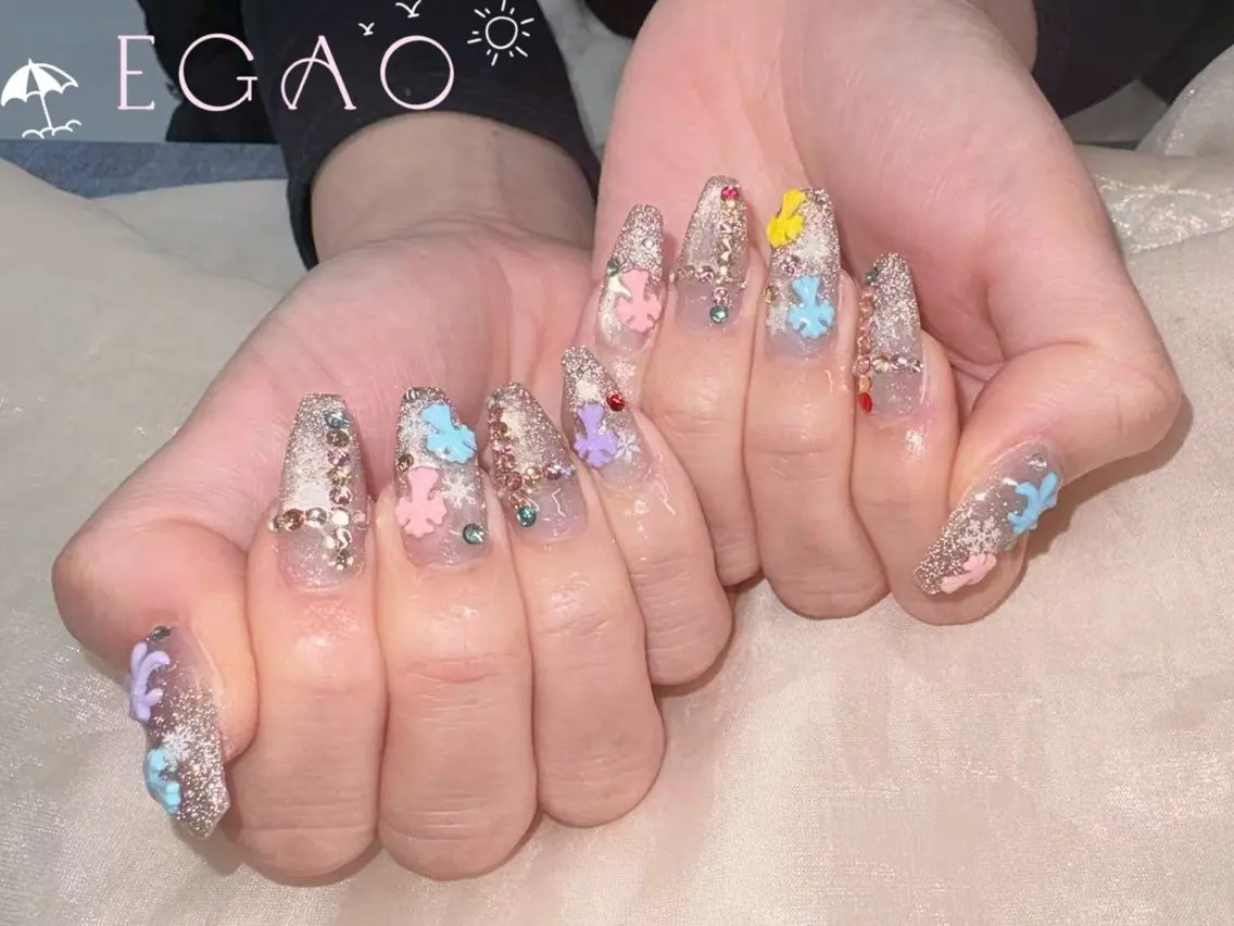 ネイル アートネイル フットネイル フレンチネイル ジェルネイル グラデーション ハンドネイル EGAO NAIL 錦糸町店のネイルデザイン