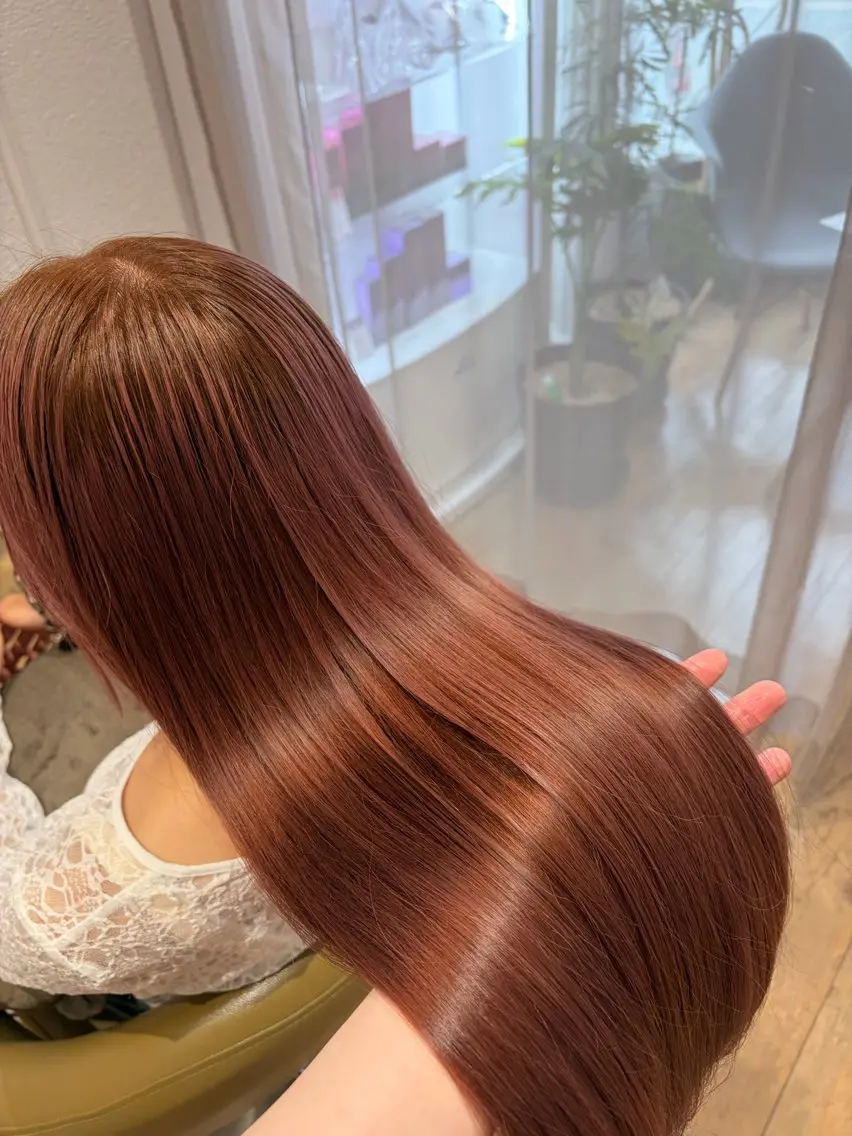 ロング ヘアカラー ponterosso はなのヘアスタイル