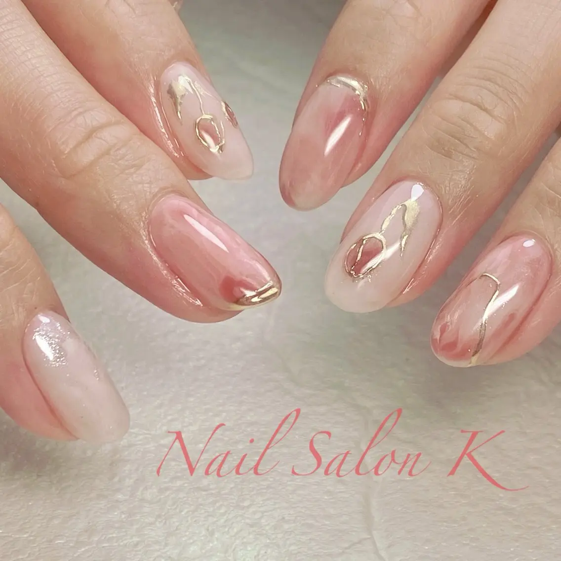 ネイル マグネットネイル ニュアンスネイル 春ネイル ハンドネイル Nail Salon K 🧸美爪育成のネイルデザイン