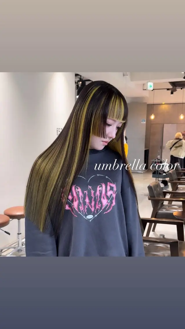 ロング カラー カット ヘアカラー トリートメント ヘアセット 💜ハイトーン💛 マジカルかいちゃんのヘアスタイル