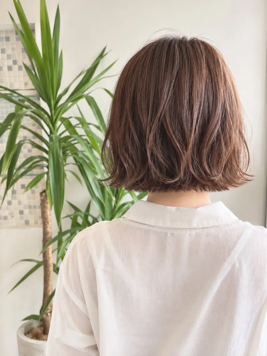 ミディアム カラー 安田 里奈のヘアスタイル