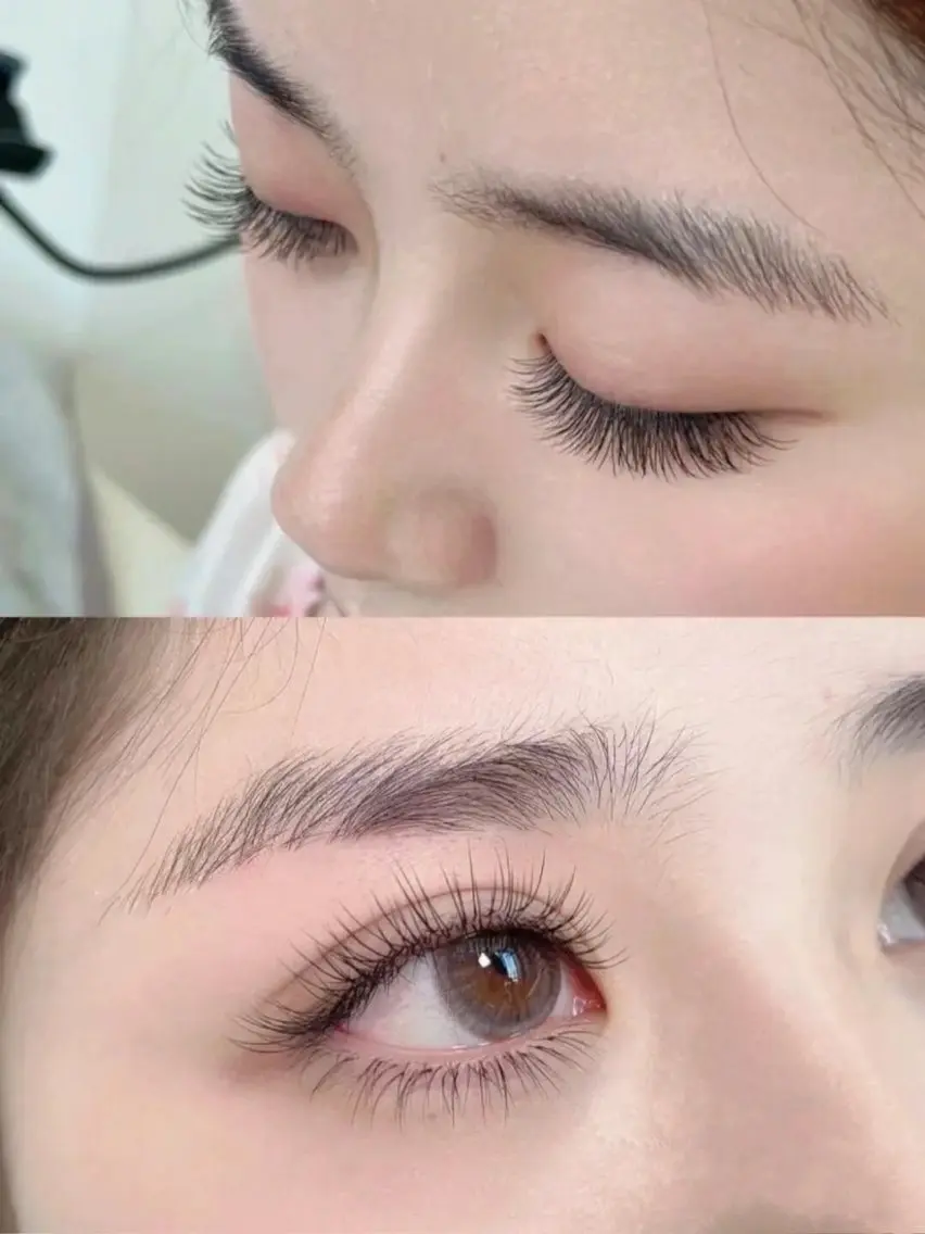 マツエク・マツパ バインドロック カラーマツエク フラットラッシュ ナチュラル パリジェンヌラッシュリフト YK• マツエクサロンのマツエク・マツパデザイン