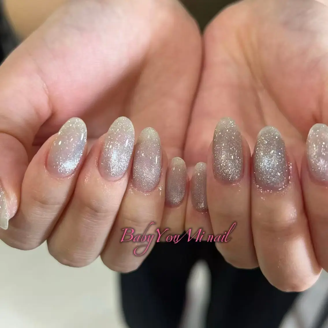 ネイル オーロラネイル チークネイル 成人式 フットネイル フレンチネイル ハンドネイル BabyYouMi nailのネイルデザイン