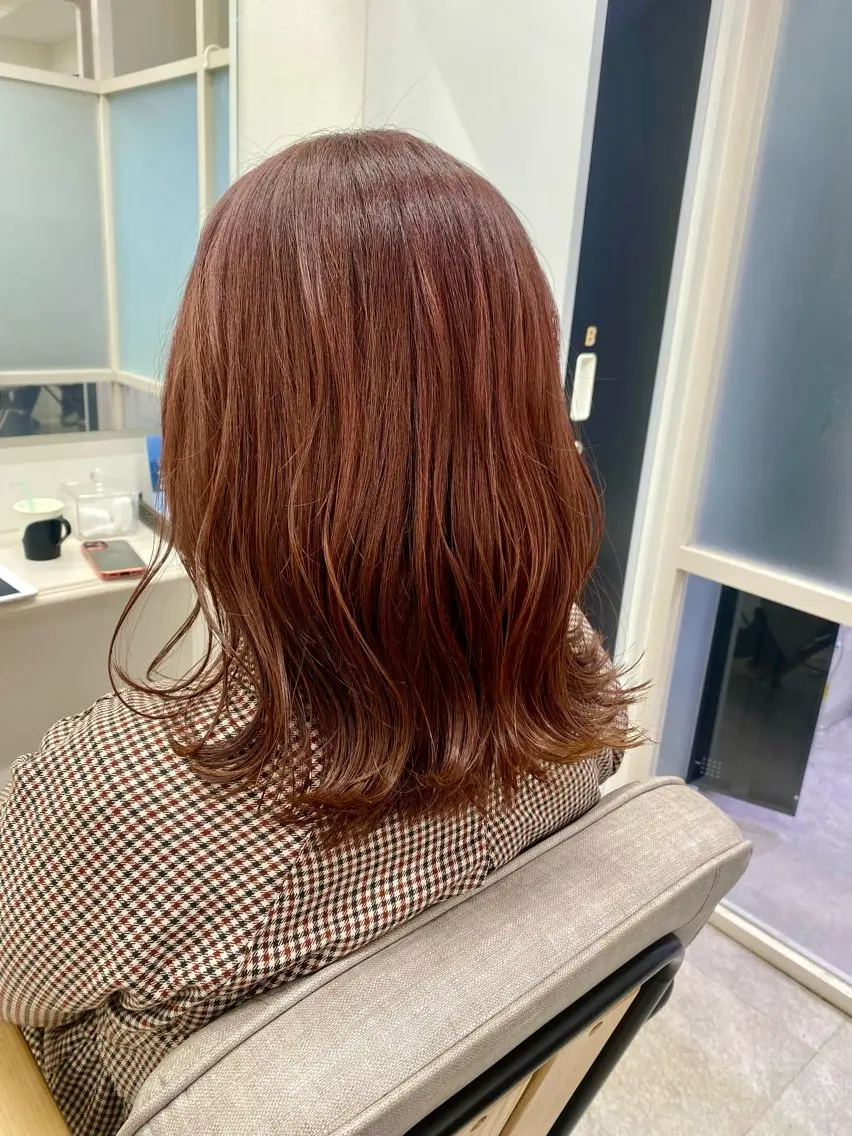 ミディアム カット ヘアカラー トリートメント 透明感カラー/ FRAME天王寺✨のヘアスタイル