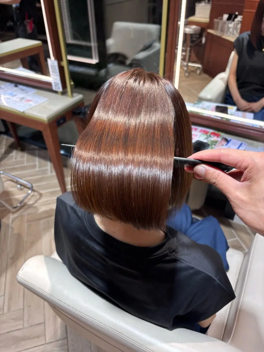 ショート 縮毛矯正 トリートメント 山中 あるのヘアスタイル