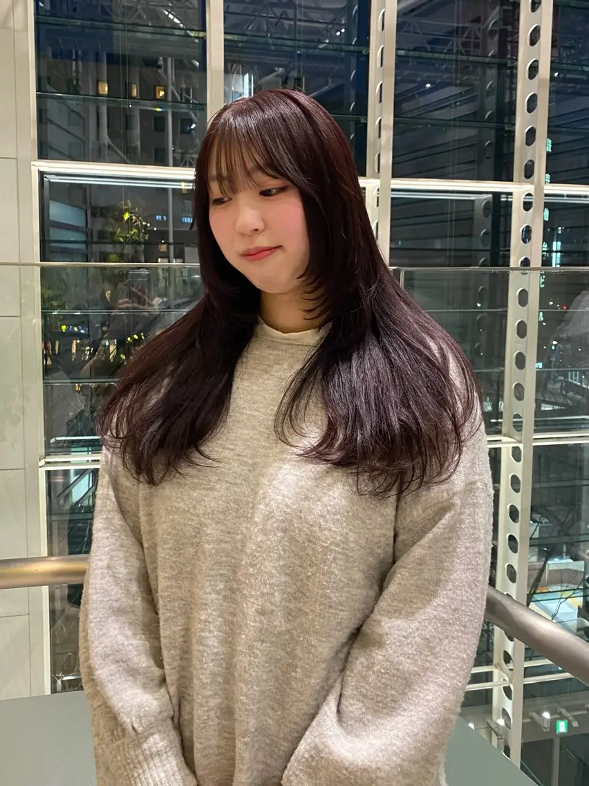 ロング カラー ブリーチ ブリーチなしカラー カット ヘアカラー トリートメント mai / linoah˚✧のヘアスタイル