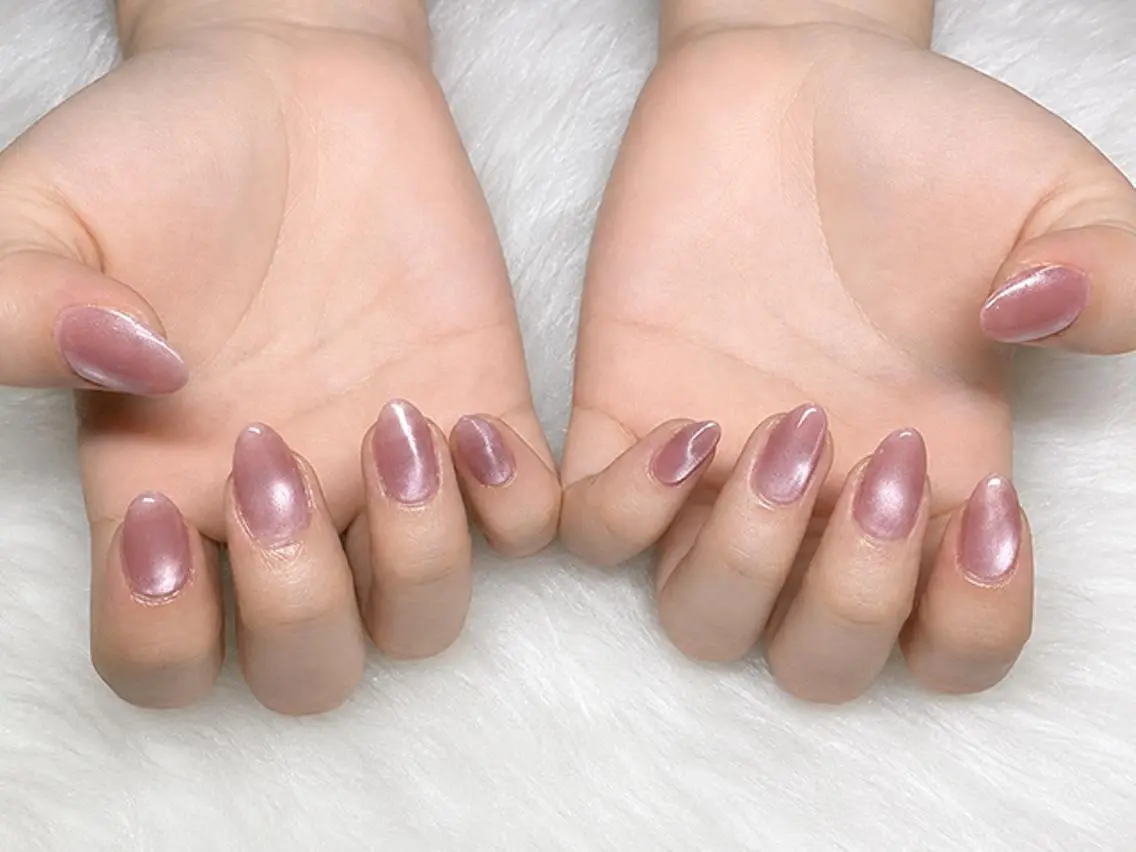 ネイル マグネットネイル ピンク ハンドネイル Airi. kのネイルデザイン