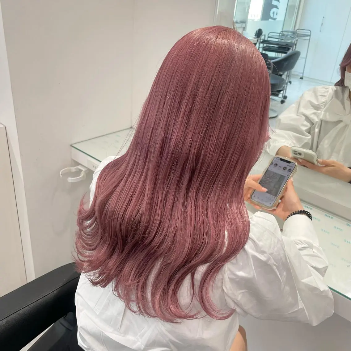 ロング カラー ヘアカラー トリートメント ヘッドスパ ヘアセット 暖色🩷透明感カラー ♡Maika♡のヘアスタイル