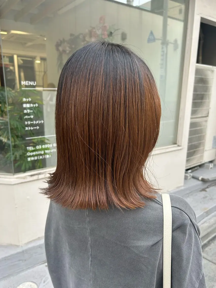 ミディアム ayu omochaのヘアスタイル