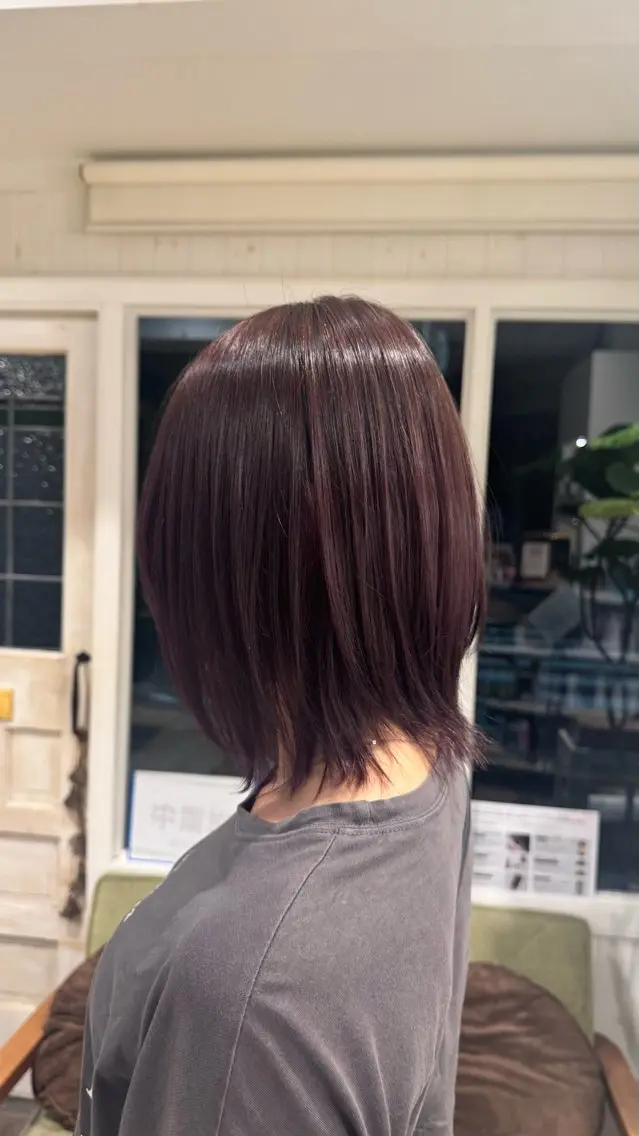 ミディアム レイヤーカット カット ヘアカラー 亀有✂️正路 彩夏のヘアスタイル