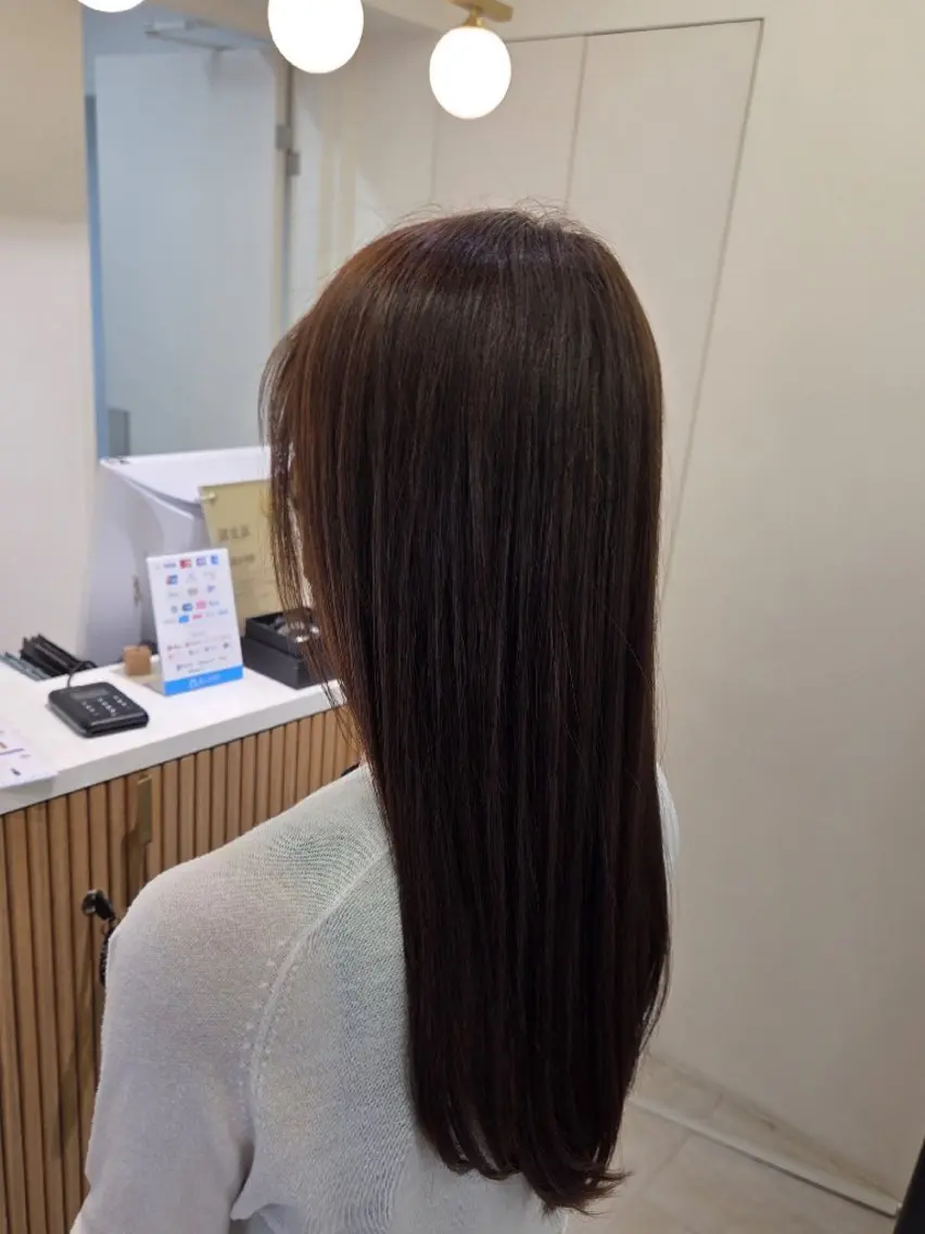 カラー ロング ベージュカラー ブリーチ ブリーチなしカラー フカマチケイコ/本厚 木/ミディアム/艶髪のヘアスタイル