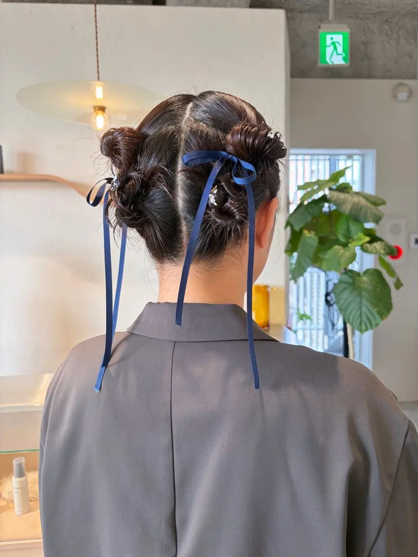 ミディアム ヘアセット 石川 瑠琉のヘアスタイル