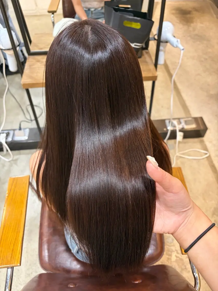 ロング パーマ カット ヘアカラー 縮毛矯正 💞 rami💞のヘアスタイル