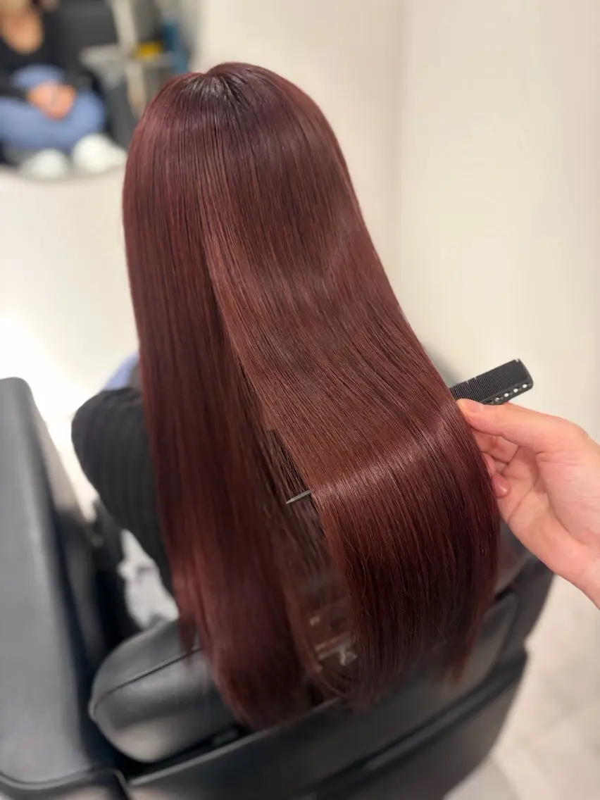 ロング カラー カット ヘアカラー トリートメント 高取大将 /髪質改善/艶髪のヘアスタイル