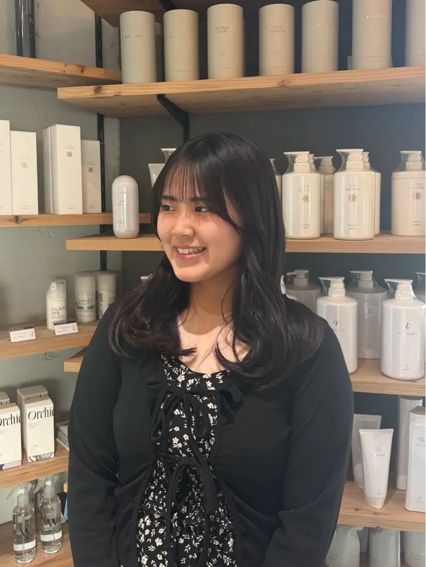 ロング カラー ヘアカラー トリートメント Glimpseあやね 🎀大濠/髪質改善のヘアスタイル