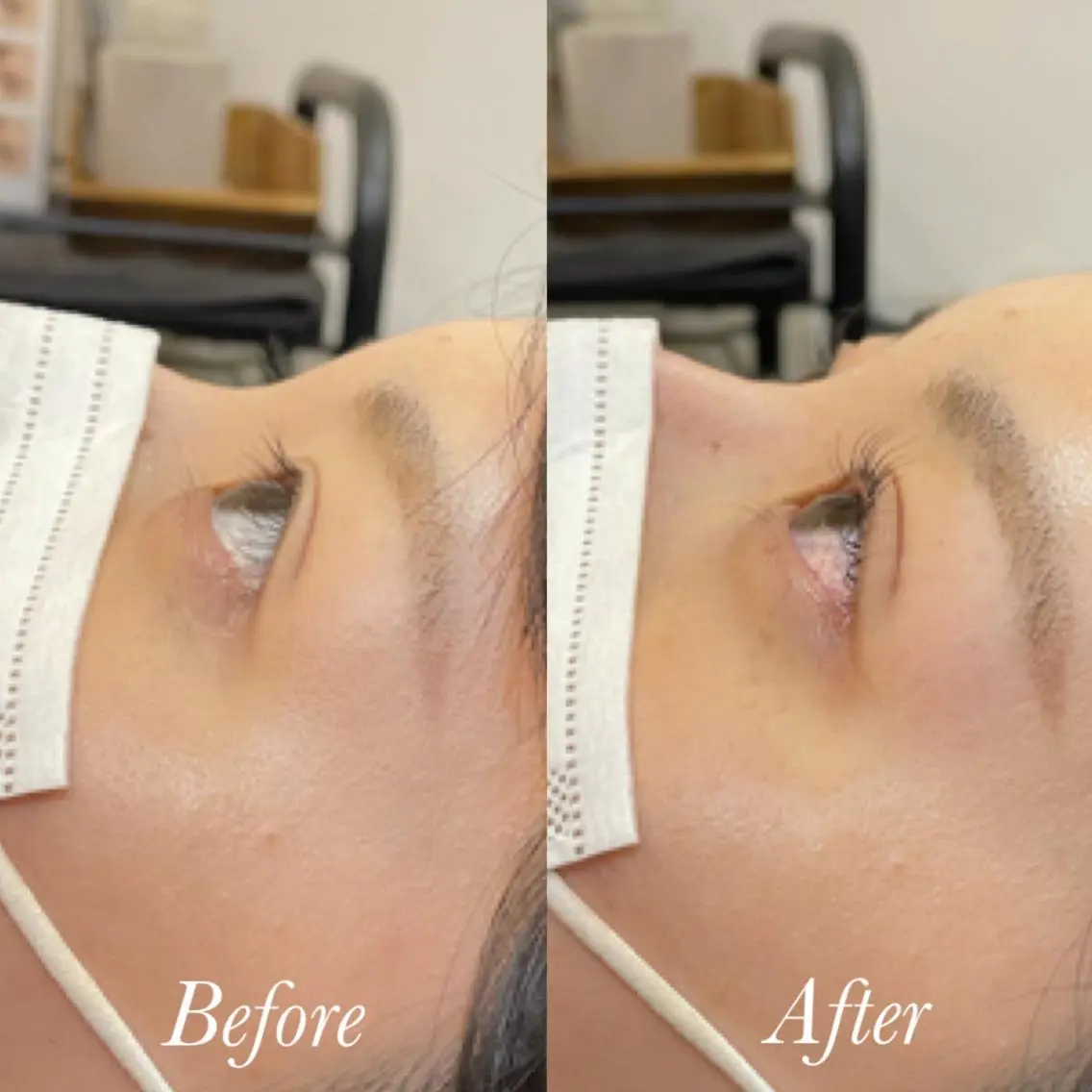 マツエク・マツパ パリジェンヌラッシュリフト aya/小顔レイヤー /柔らかカラーのヘアスタイル