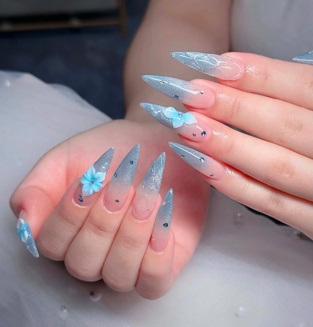 ネイル フレンチネイル ジェルネイル ハロウィン 韓国ネイル マグネットネイル ハンドネイル H.baby Nail Salonのネイルデザイン