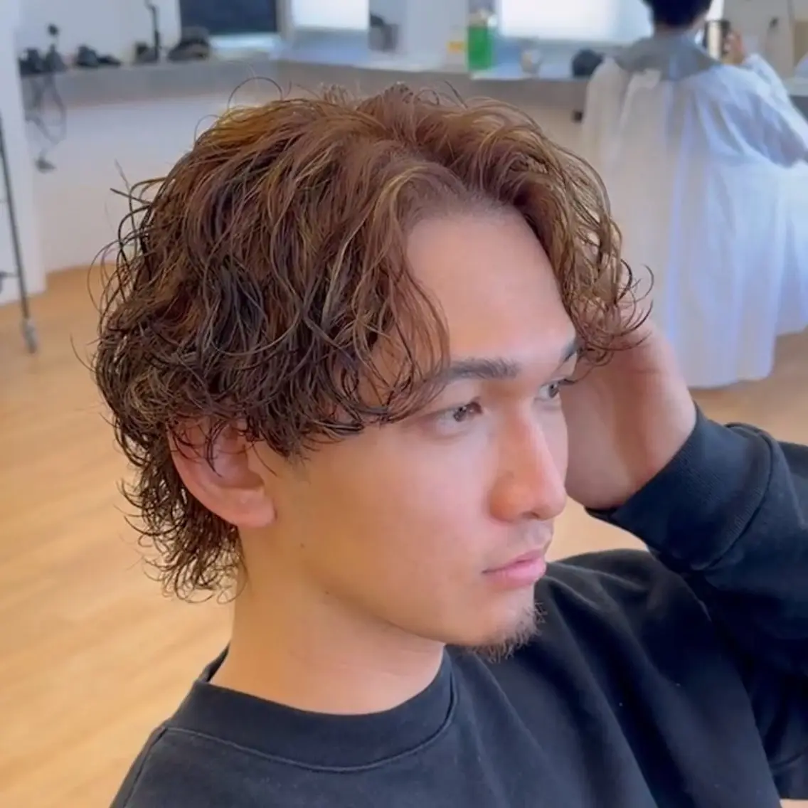 パーマ メンズ メンズハイライト マッシュ 【メンズ特化美容師】 大河内 名駅のヘアスタイル