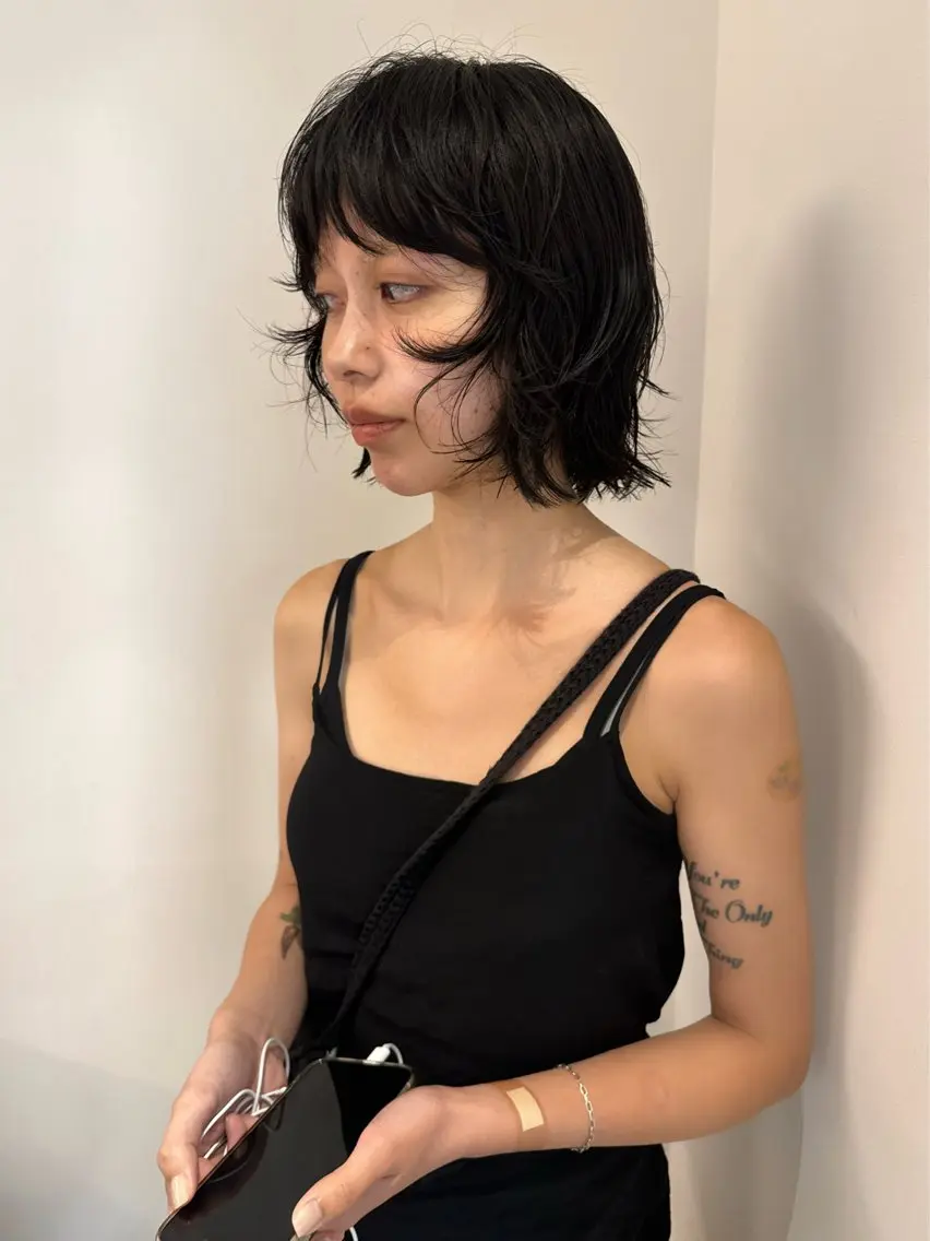 ショート カラー パーマ カット パーマ misa___boo MISAのヘアスタイル