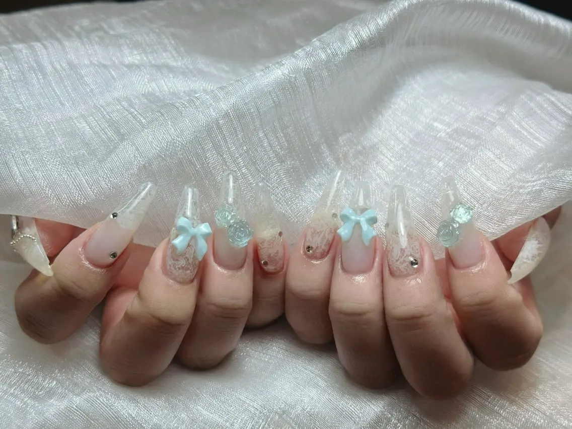 ネイル アートネイル 成人式 ジェルネイル ニュアンスネイル 夏ネイル NIE NAIL Luxeのネイルデザイン
