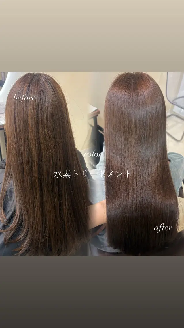 ロング カラー ヘアカラー トリートメント 艶髪縮毛矯正🛋 透明感カラー/さやかのヘアスタイル