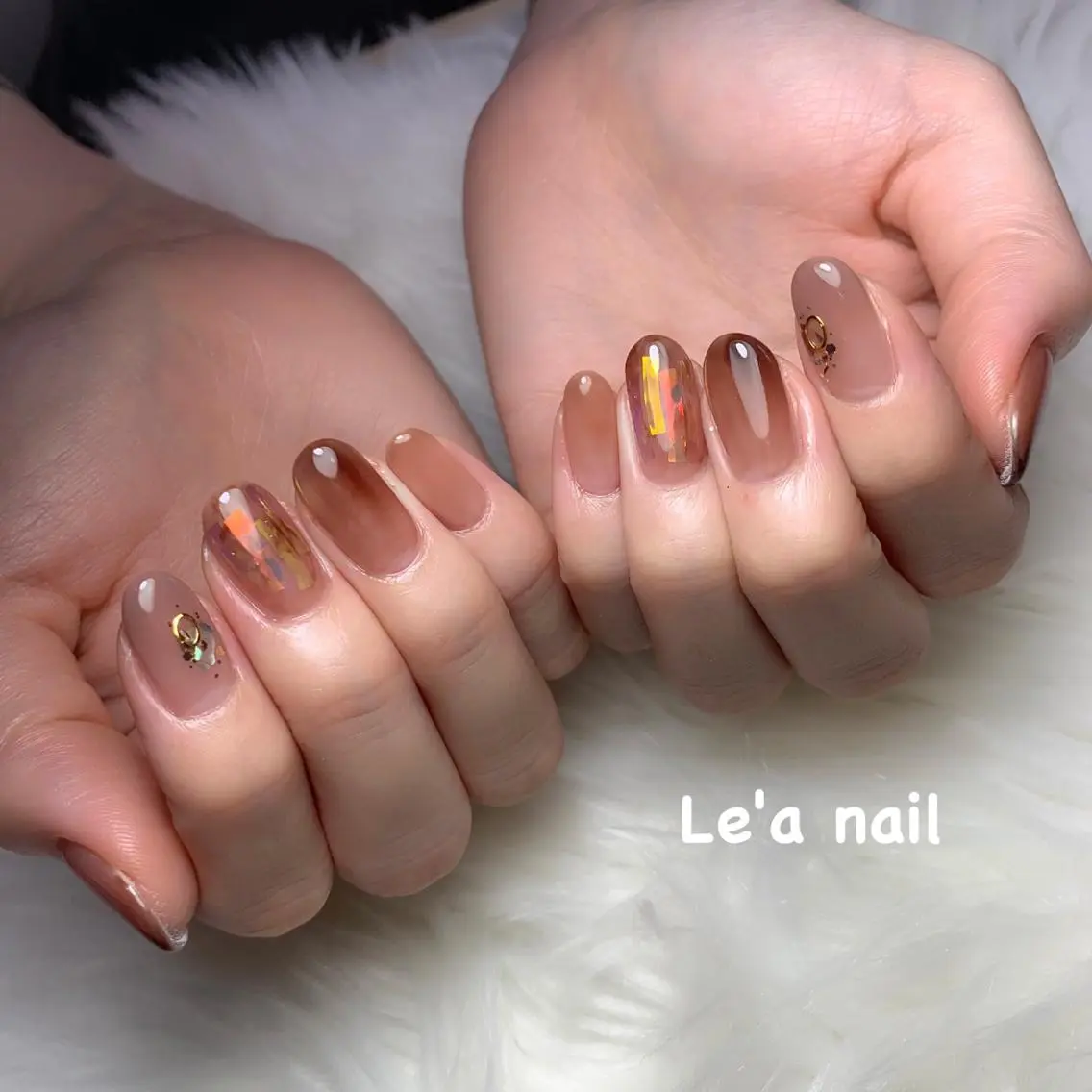 ネイル ニュアンスネイル 'mm  (ミリ) ＭＡＮＡＭＩのネイルデザイン