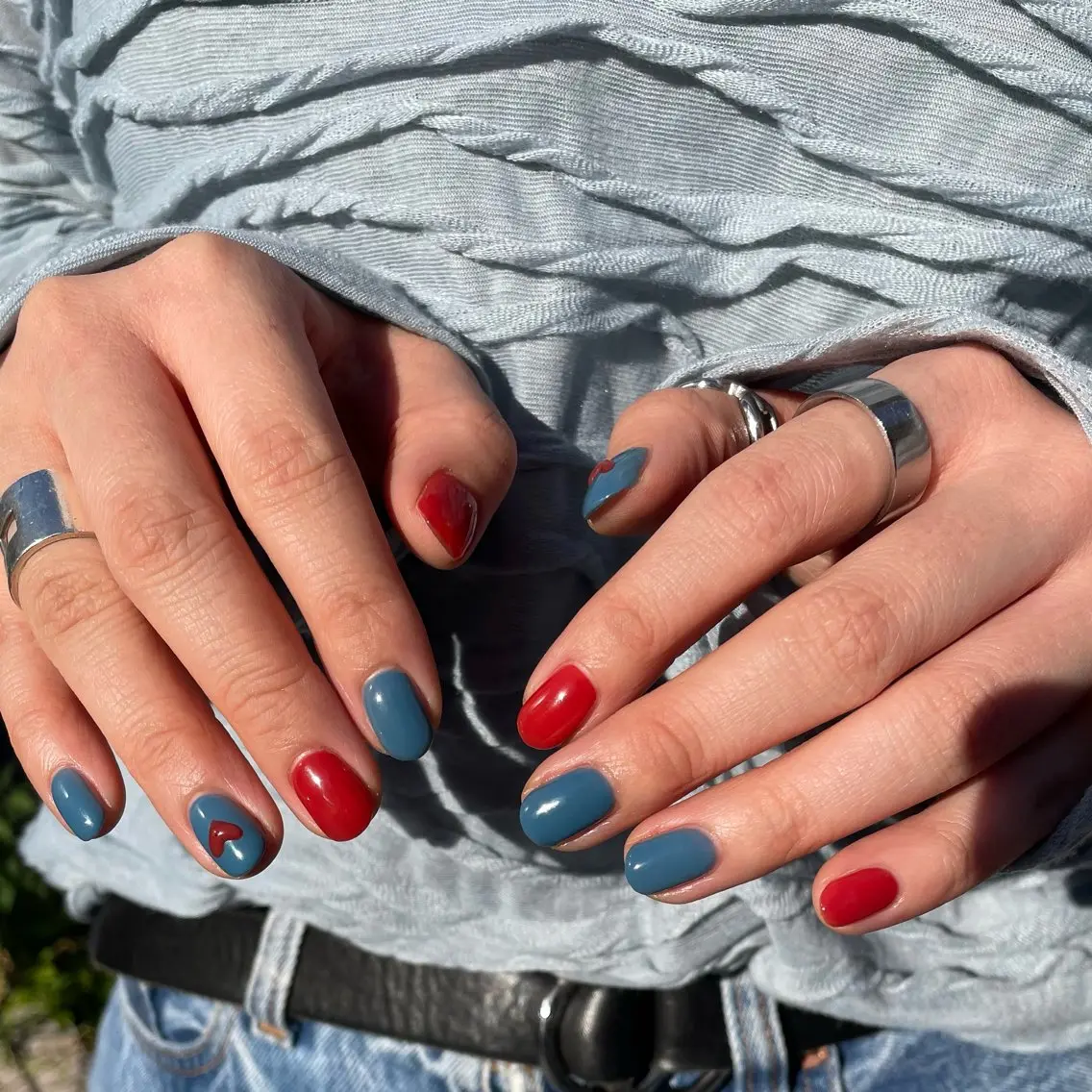 ネイル アートネイル ハート ハンドネイル Ann nailのネイルデザイン