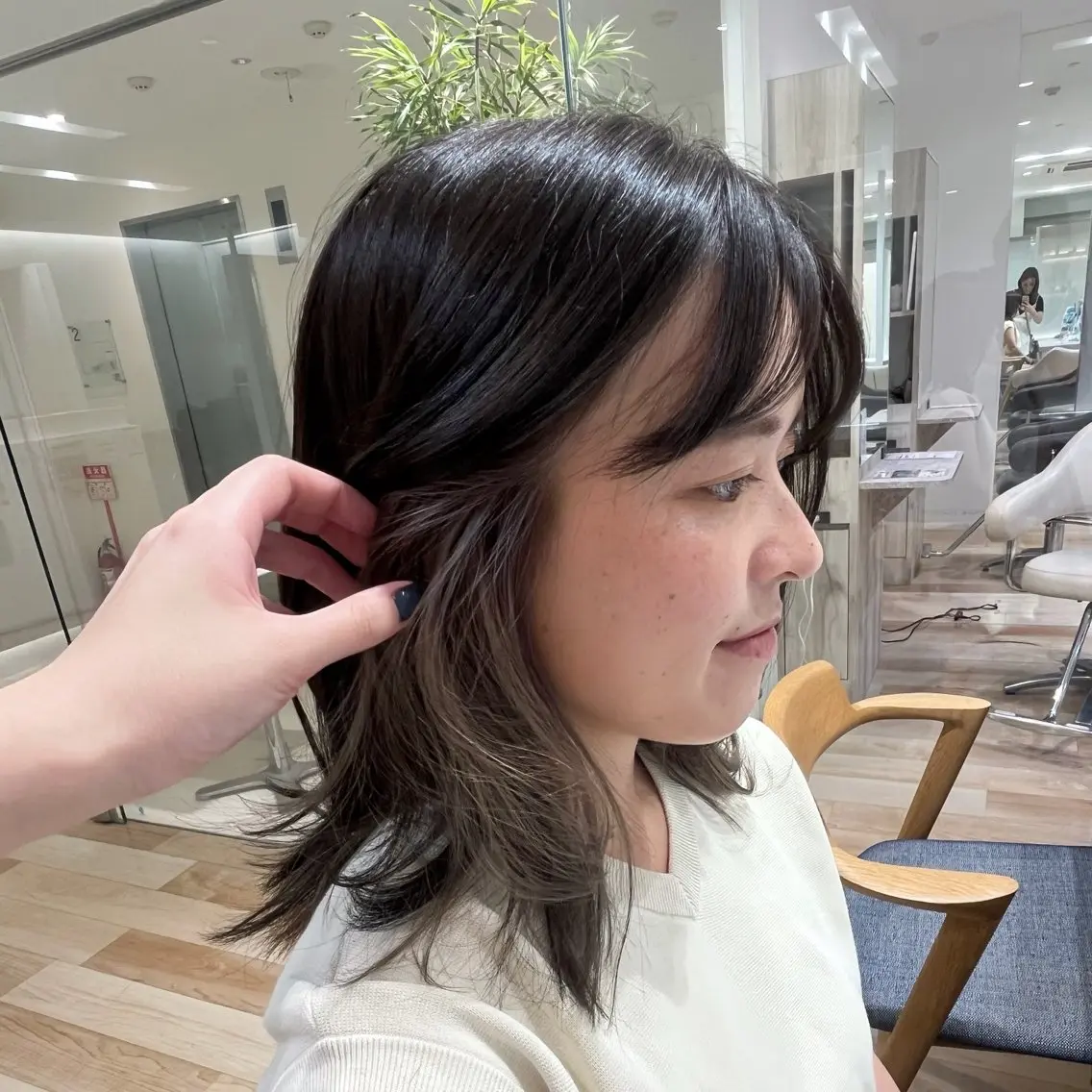 ミディアム カラー インナーカラー お肌映えカラー/ レイヤーカット/田代のヘアスタイル