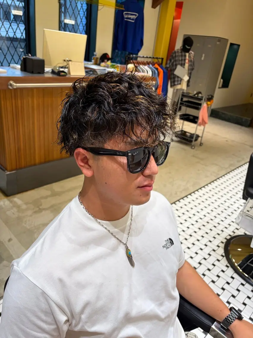 メンズ カット パーマ 平林 陽仁のヘアスタイル