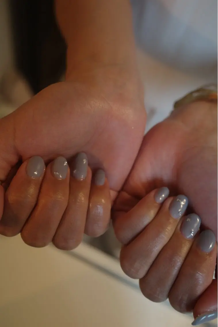 ネイル ブルー シンプルネイル NailSalon AULAのネイルデザイン