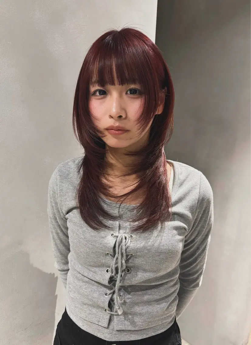 ロング カラー ハッシュカット カット ヘアカラー トリートメント Juna✂️ レイヤー / ボブのヘアスタイル