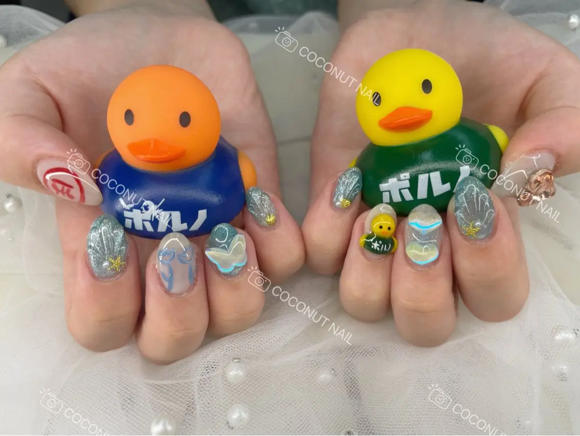 ネイル ハンドネイル 神田 ココナッツのネイルデザイン