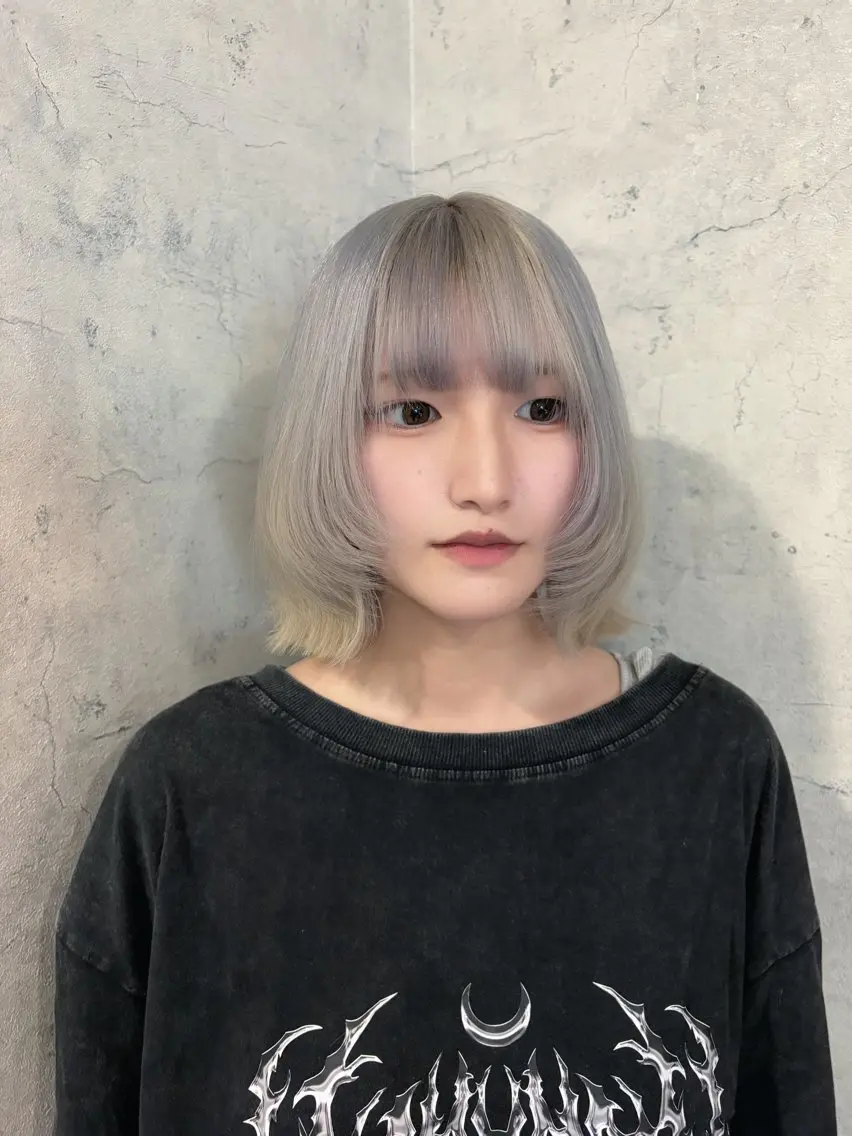 ミディアム ボブレイヤー ボブ レイヤーカット ヘアカラー パーソナルカラー 診断🍀マリンのヘアスタイル