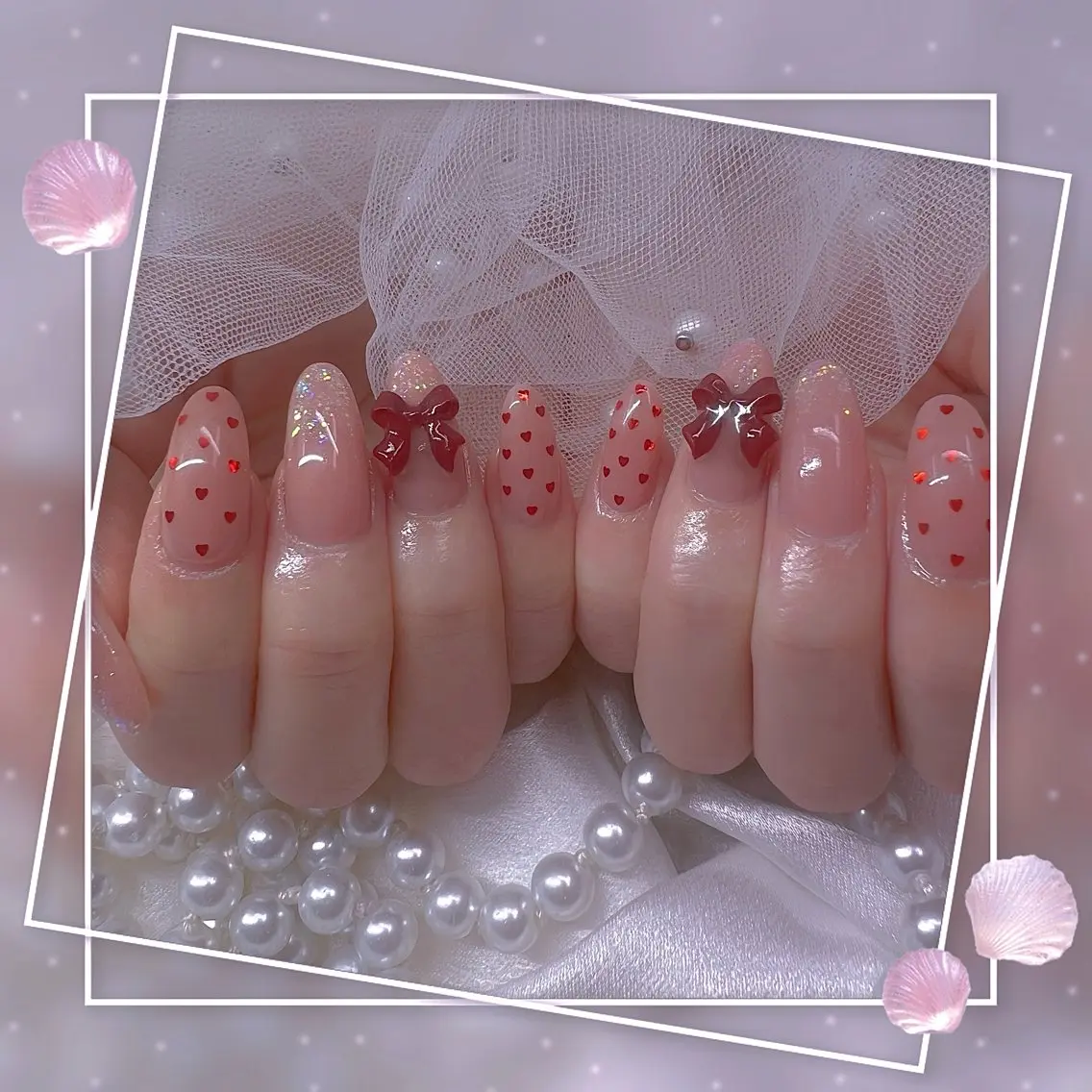 ネイル チークネイル ガーリー グラデーション マグネットネイル ピンク ハンドネイル Chill Nailsalonのネイルデザイン