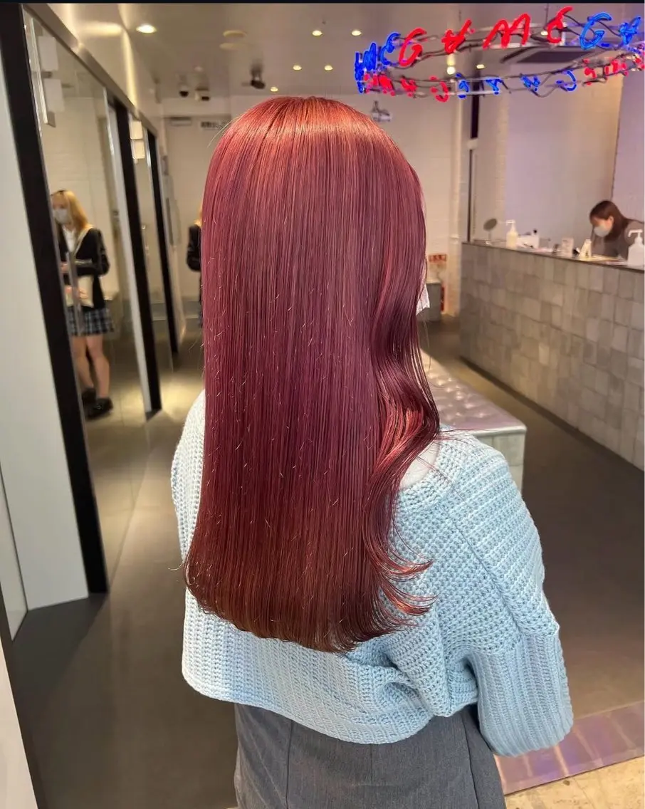 セミロング カラー ヘアアレンジ ヘアカラー トリートメント 💟ケア×ハイトーン 💟/ミオのヘアスタイル