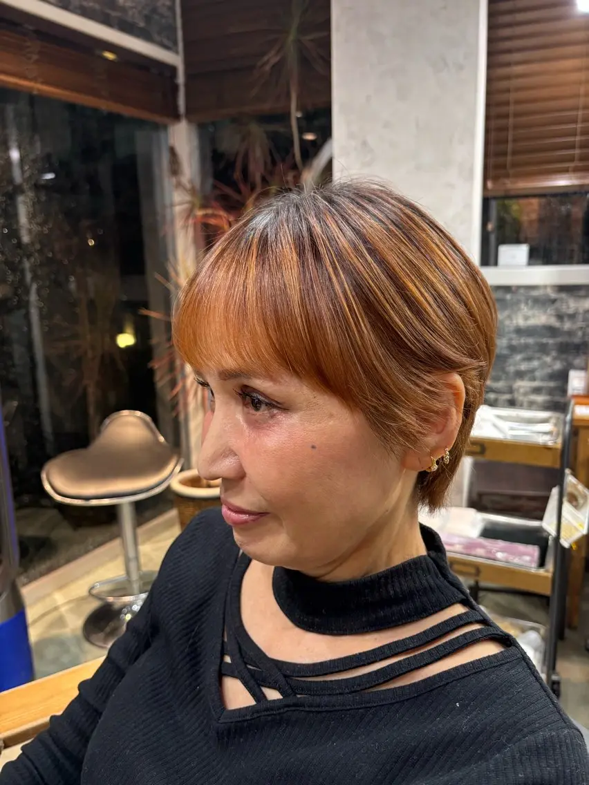 ショート ダメージレス縮毛矯正 カット//あさみ🌈のヘアスタイル