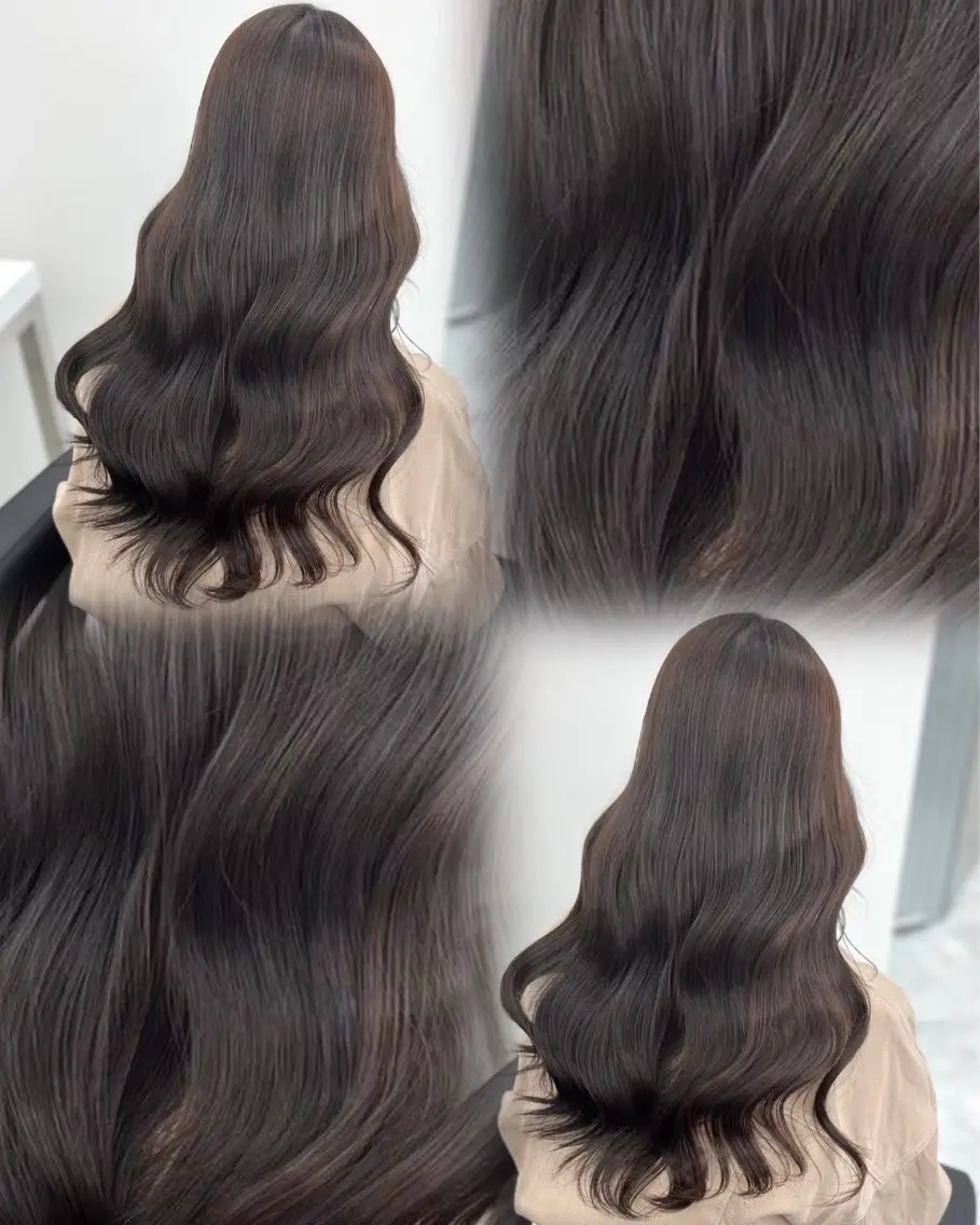 ロング カラー ヘアカラー トリートメント 🧸モテブラウン/ ベージュ🥯カホ🍯のヘアスタイル