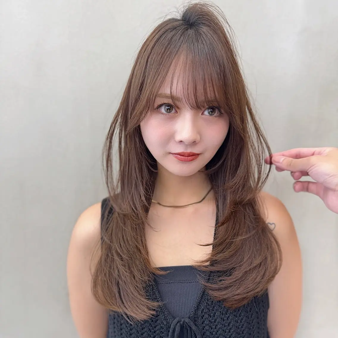 セミロング カット ヘアカラー トリートメント 💎韓国レイヤー/ 髪質改善💎武村侑哉のヘアスタイル