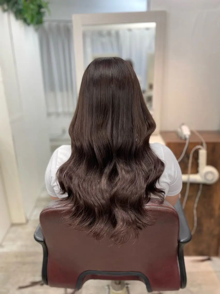 ロング カラー カット ヘアカラー エクステ ヘアセット 韓国ヘア🤍髪質改善 🇰🇷AKANEのヘアスタイル