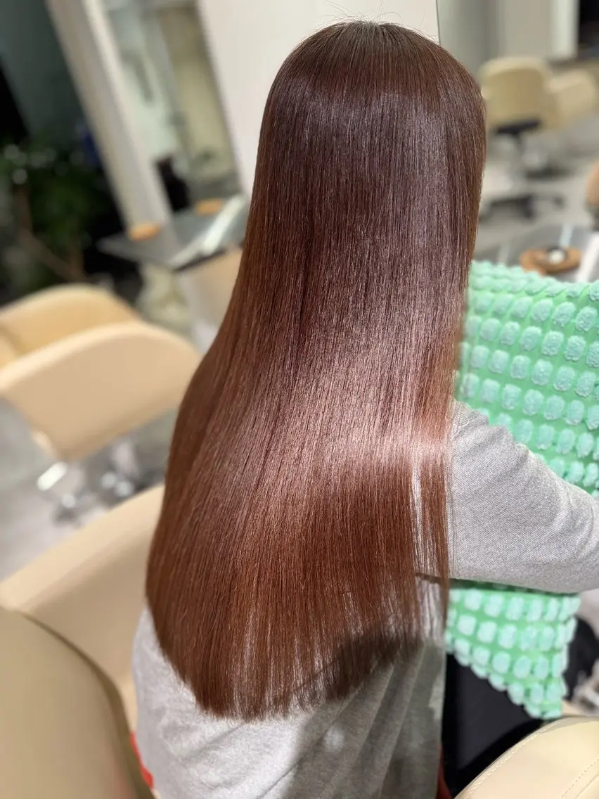 ロング カラー 髪質改善 レイヤーカット カット ヘアカラー トリートメント 夜23時まで予約🉑 reverieあきらのヘアスタイル