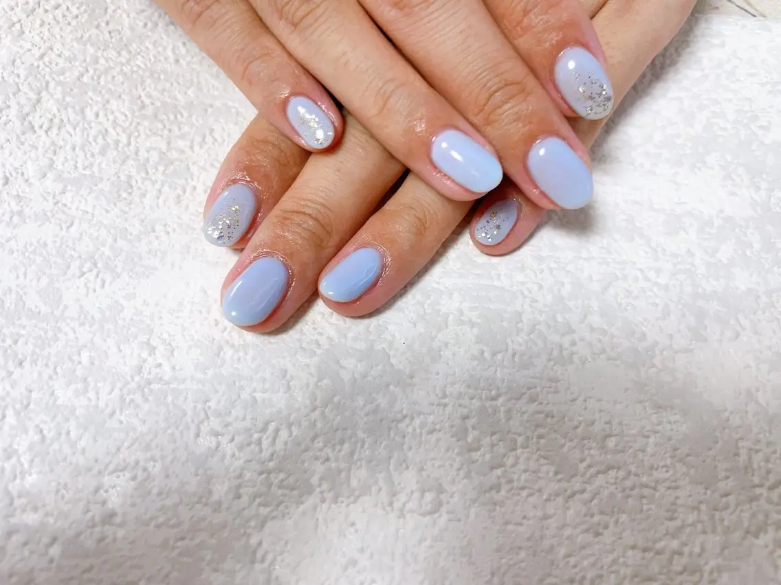 ネイル オーロラネイル フラワーネイル フットネイル フレンチネイル ジェルネイル ハンドネイル mogunail &blowのネイルデザイン