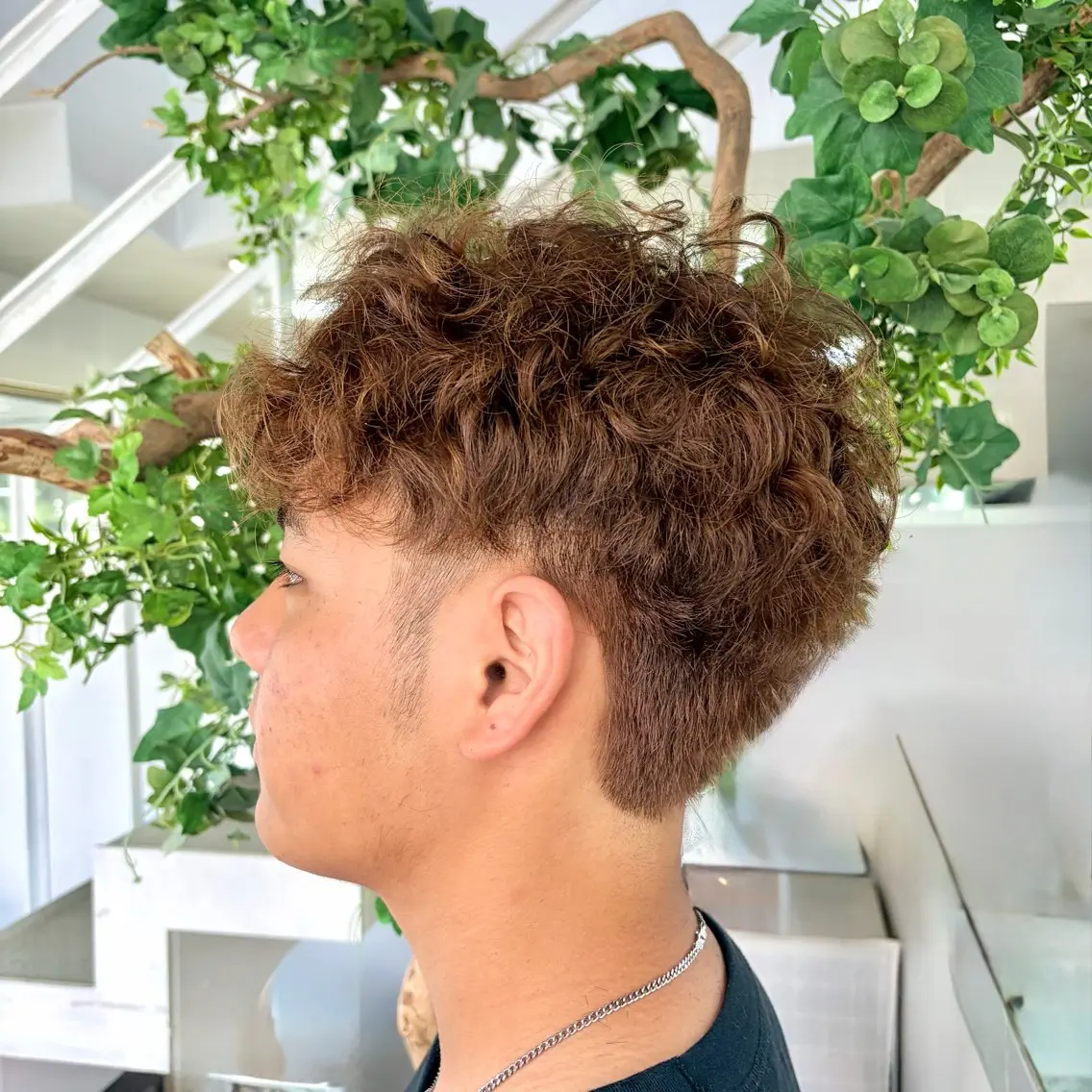 ショート パーマ メンズ 山田 里美のヘアスタイル