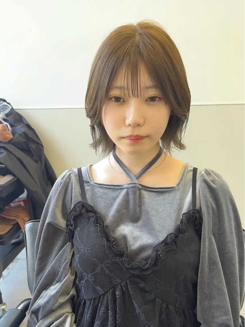 ミディアム ボブレイヤー ボブ レイヤーカット カット ヘアカラー トリートメント 韓国ヘア🇰🇷 スズキのヘアスタイル